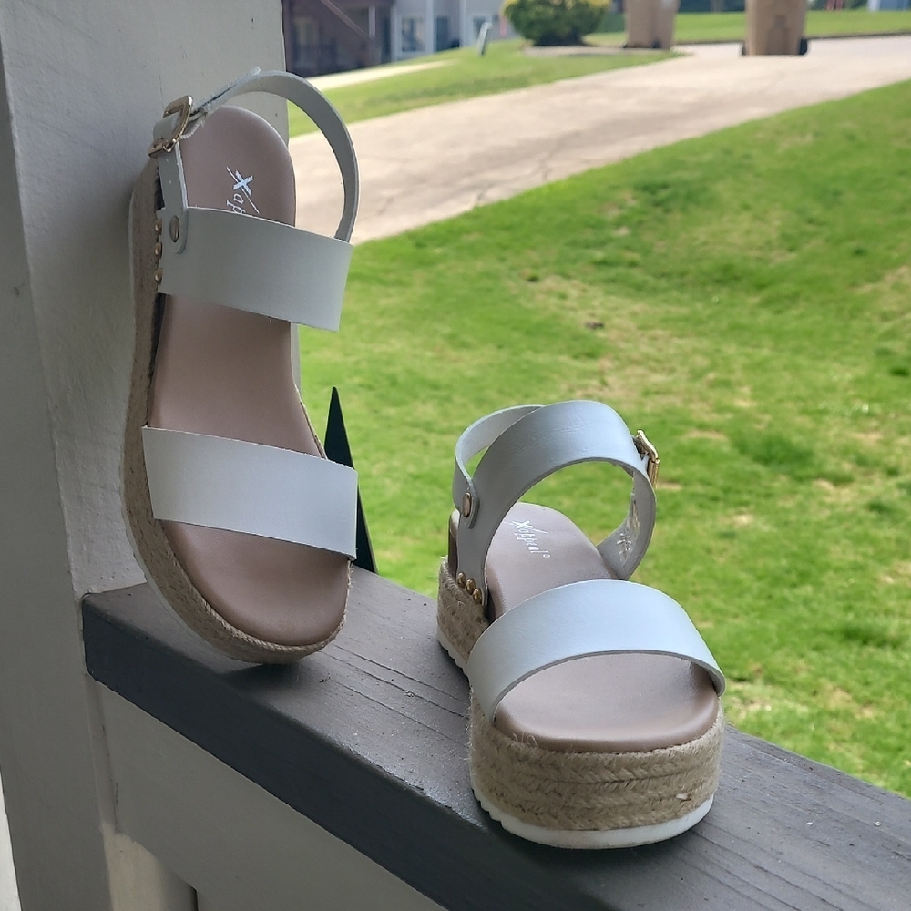 Xappeal Cream Strappy Sandals